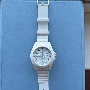 White Fossil Watch